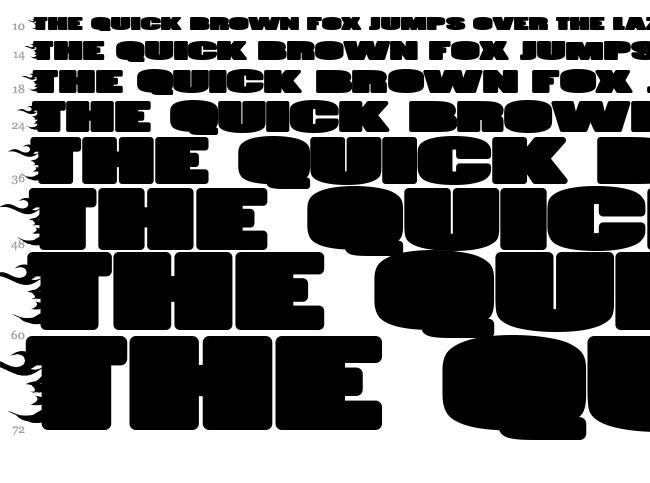 Jumbo Burn font waterfall